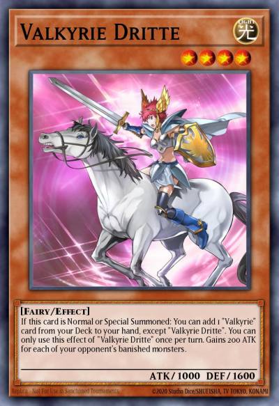 Valkyrie Dritte Super Rare SHVA-EN001 Shadows in Valhalla Yugioh card