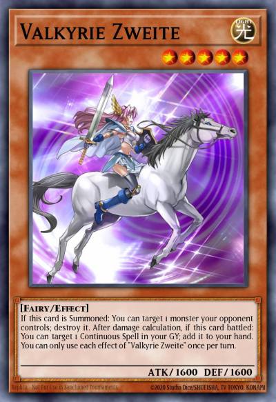 Valkyrie Zweite Super Rare SHVA-EN002 Shadows in Valhalla Yugioh card