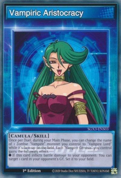 Vampiric Aristocracy Common SGX3-ENS03 Speed Duel GX Duelists of Shadows Yugioh card