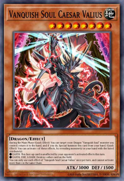 Vanquish Soul Caesar Valius Collector's Rare RA04-EN046 Quarter Century Stampede Yugioh card