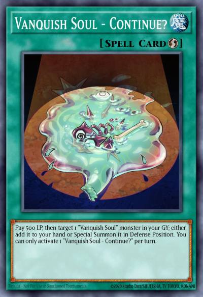 Vanquish Soul - Continue Super Rare WISU-EN025 Wild Survivors Yugioh card