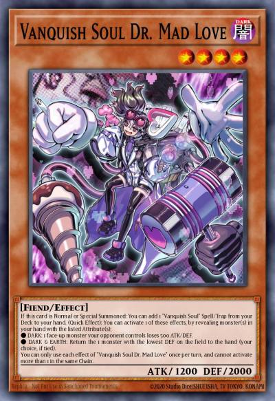 Vanquish Soul Dr Mad Love Collector's Rare RA04-EN045 Quarter Century Stampede Yugioh card