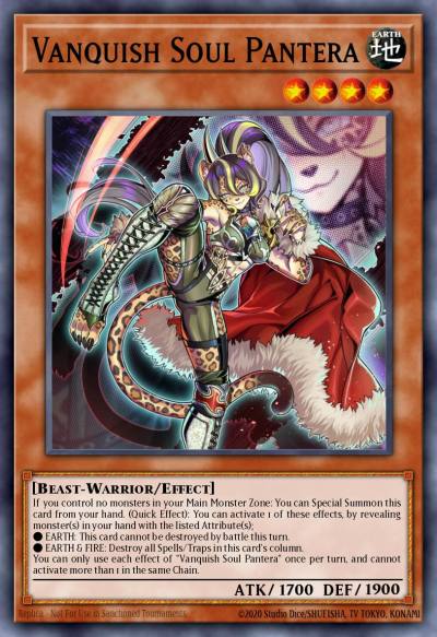 Vanquish Soul Pantera Collector's Rare RA04-EN044 Quarter Century Stampede Yugioh card