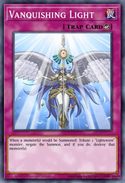 Vanquishing Light Super Rare LODT-EN089 Light of Destruction Yugioh card
