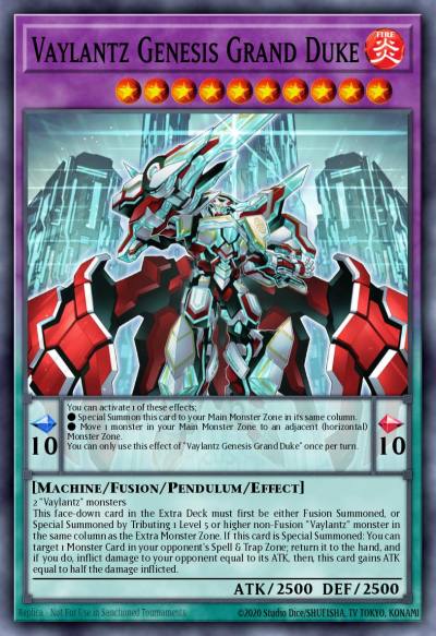 Vaylantz Genesis Grand Duke Super Rare TAMA-EN010 Tactical Masters Yugioh card