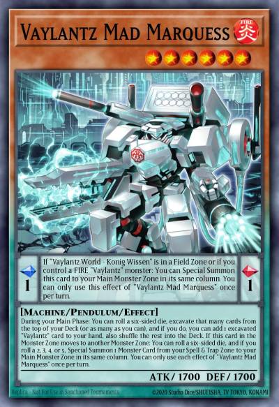 Vaylantz Mad Marquess Rare TAMA-EN007 Tactical Masters Yugioh card