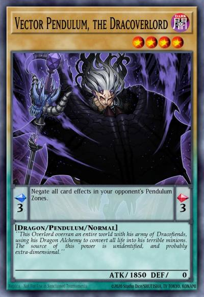 Vector Pendulum the Dracoverlord Super Rare DOCS-EN024 Dimension of Chaos Yugioh card