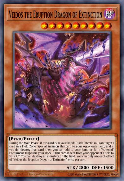 Veidos the Eruption Dragon of Extinction Ultra Rare MP25-EN175 2025 Mega-Pack Tin Yugioh card