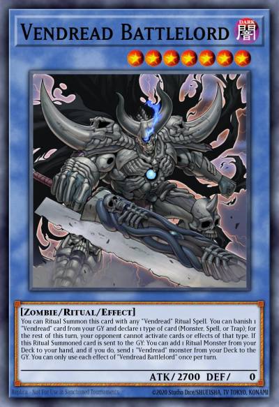 Vendread Battlelord Super Rare EXFO-EN082 Extreme Force Yugioh card