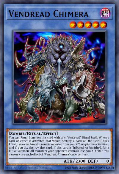 Vendread Chimera Secret Rare MP18-EN158 2018 Mega-Tin Mega Pack Yugioh card