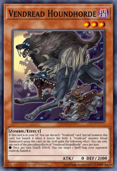 Vendread Houndhorde Rare COTD-EN000 Code of the Duelist Yugioh card
