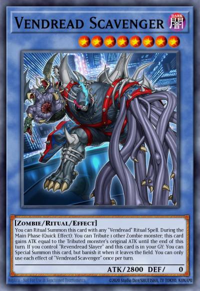 Vendread Scavenger Super Rare POTE-EN040 Power of the Elements Yugioh card