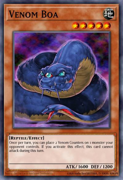Venom Boa Common TAEV-EN016 Tactical Evolution Yugioh card