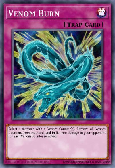 Venom Burn Common TAEV-EN071 Tactical Evolution Yugioh card