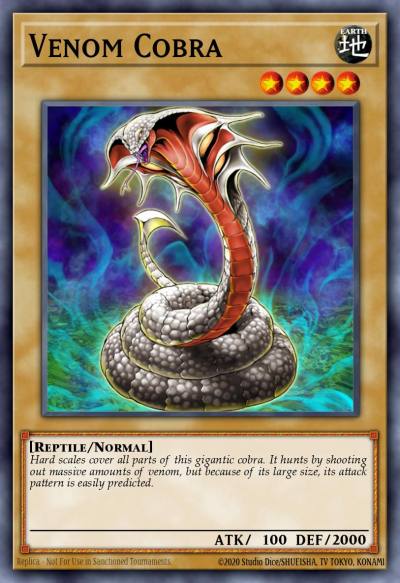 Venom Cobra Common TAEV-EN005 Tactical Evolution Yugioh card