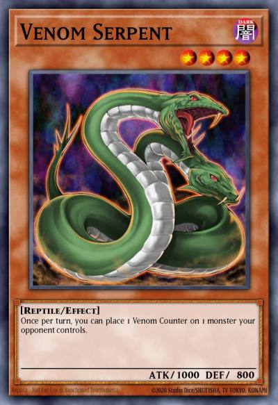 Venom Serpent Common TAEV-EN017 Tactical Evolution Yugioh card