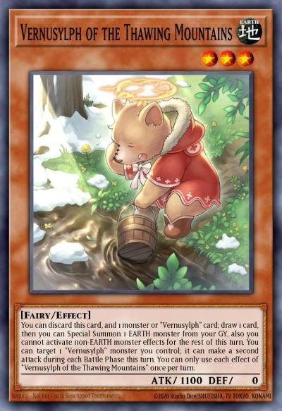 Vernusylph of the Thawing Mountains Common POTE-EN019 Power of the Elements Yugioh card