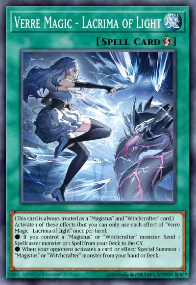 Verre Magic - Lacrima of Light Secret Rare BLMM-EN046 Battles of Legend Monster Mayhem Yugioh card