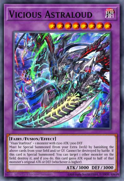 Vicious Astraloud Prismatic Secret Rare MP24-EN083 25th Anniversary Tin Dueling Mirrors Yugioh card
