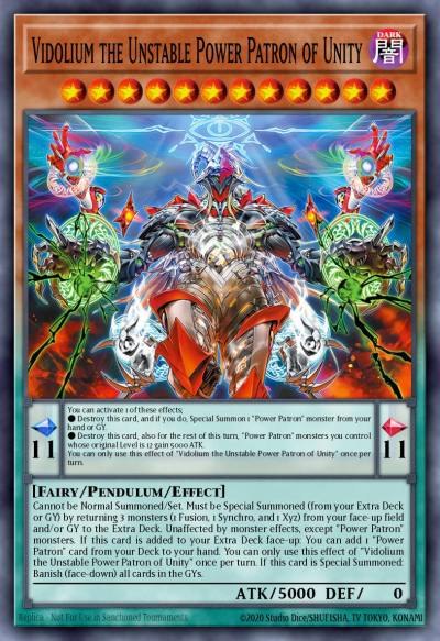 Vidolium the Unstable Power Patron of Unity Super Rare BLZD-EN010 Blazing Dominion Yugioh card