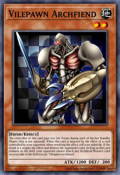 Vilepawn Archfiend Common DCR-067 Dark Crisis Yugioh card