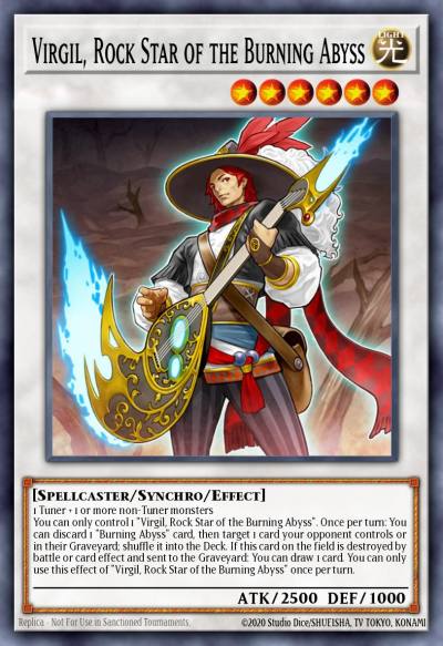 Virgil Rock Star of the Burning Abyss Secret Rare MP15-EN187 2015 Mega-Tin Mega Pack Yugioh card