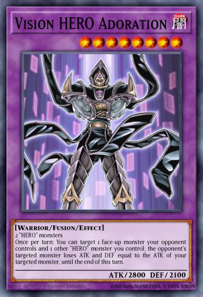 Vision HERO Adoration Common BLC1-EN069 Battles of Legend Chapter 1 Yugioh card