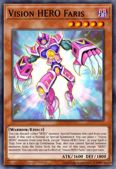Vision HERO Faris Super Rare RA01-EN004 25th Anniversary Rarity Collection Yugioh card