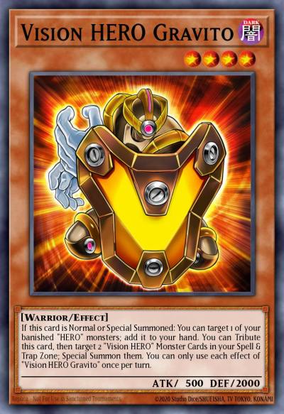 Vision HERO Gravito Common BLC1-EN084 Battles of Legend Chapter 1 Yugioh card