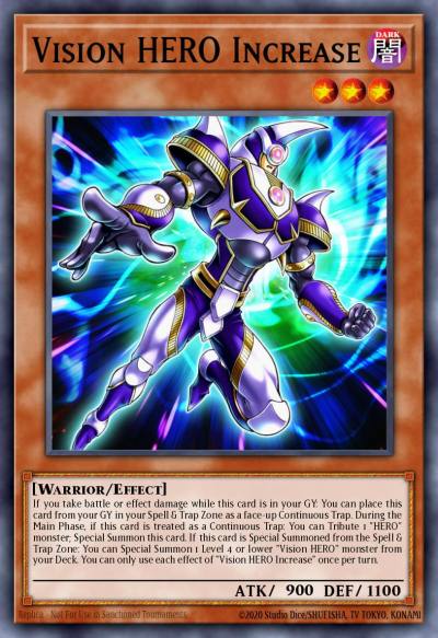 Vision HERO Increase Common BLC1-EN082 Battles of Legend Chapter 1 Yugioh card