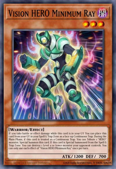 Vision HERO Minimum Ray Common BLC1-EN080 Battles of Legend Chapter 1 Yugioh card