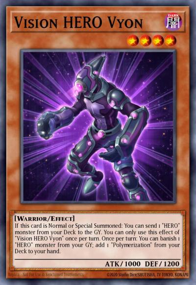 Vision HERO Vyon Common BLC1-EN097 Battles of Legend Chapter 1 Yugioh card