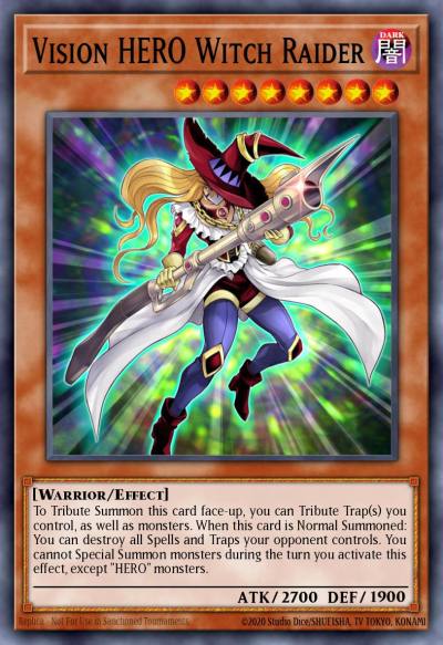 Vision HERO Witch Raider Common BLC1-EN098 Battles of Legend Chapter 1 Yugioh card