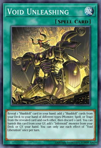 Void Unleashing Secret Rare BLGG-EN025 Battles of Legend: Glorious Gallery Yugioh card