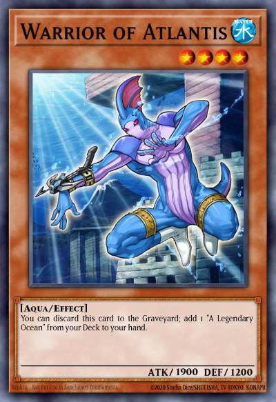 Warrior of Atlantis Rare FOTB-EN016 Force of the Breaker Yugioh card