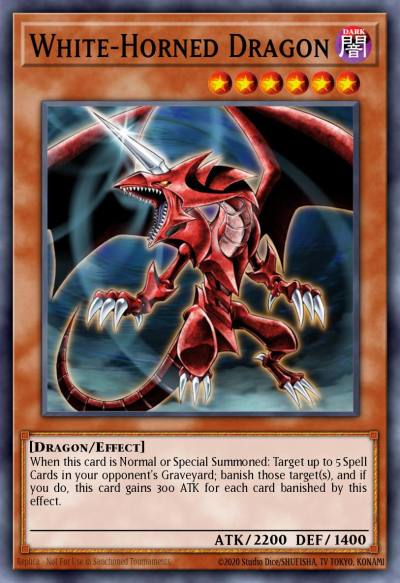White-Horned Dragon Duel Terminal Rare Parallel Rare DT07-EN009 Duel Terminal 7a Yugioh card