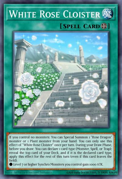 White Rose Cloister Super Rare KICO-EN019 Kings Court Yugioh card