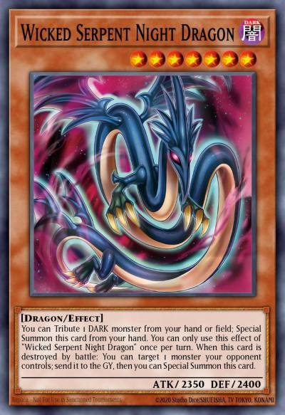 Wicked Serpent Night Dragon Common ALIN-EN031 Alliance Insight Yugioh card