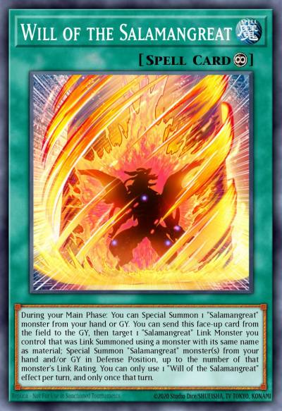 Will of the Salamangreat Common MP19-EN196 2019 Gold Sarcophagus Tin Mega Pack Yugioh card