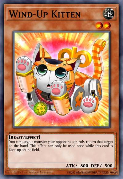 Wind-Up Kitten Collector's Rare MAZE-EN041 Maze of Memories Yugioh card