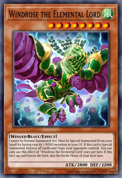 Windrose the Elemental Lord Secret Rare MP14-EN022 2014 Mega-Tin Mega Pack Yugioh card