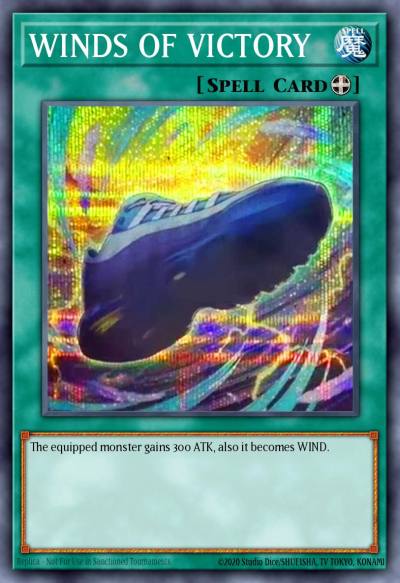WINDS OF VICTORY Secret Rare NKC1-EN001 Nike collaboration cards Yugioh card