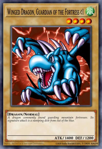 Winged Dragon Guardian of the Fortress #1 Common DB1-EN141 Dark Beginning 1 Yugioh card