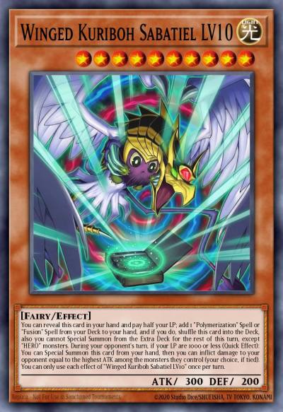 Winged Kuriboh Sabatiel LV10 Grand Master Rare MAMO-EN006 Magnificent Monsters Yugioh card