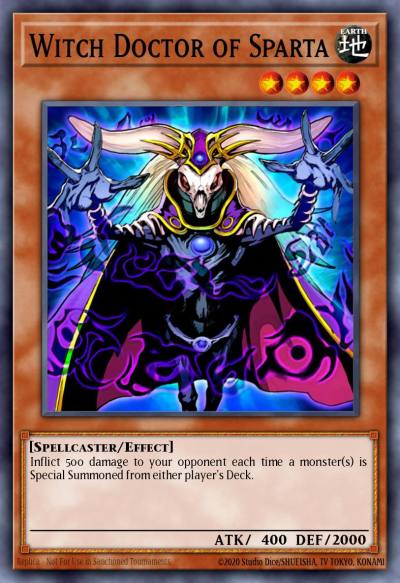 Witch Doctor of Sparta Common GLAS-EN026 Gladiators Assault Yugioh card
