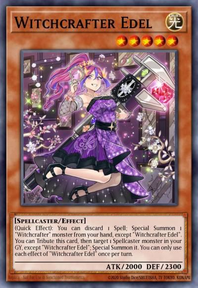 Witchcrafter Edel Prismatic Secret Rare MP20-EN222 2020 Tin of Lost Memories Mega Pack Yugioh card