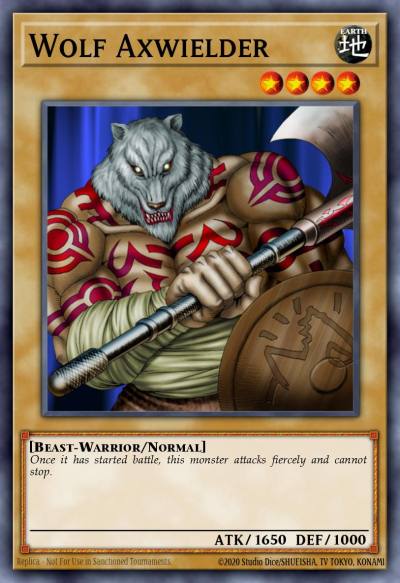 Wolf Axwielder Common LOD-052 Legacy of Darkness Yugioh card