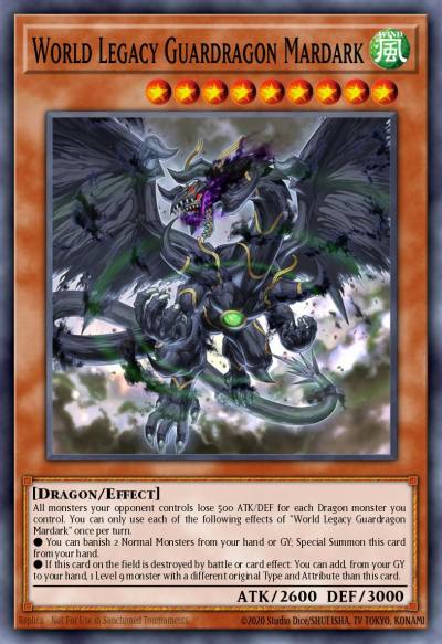 World Legacy Guardragon Mardark Common MP20-EN058 2020 Tin of Lost Memories Mega Pack Yugioh card