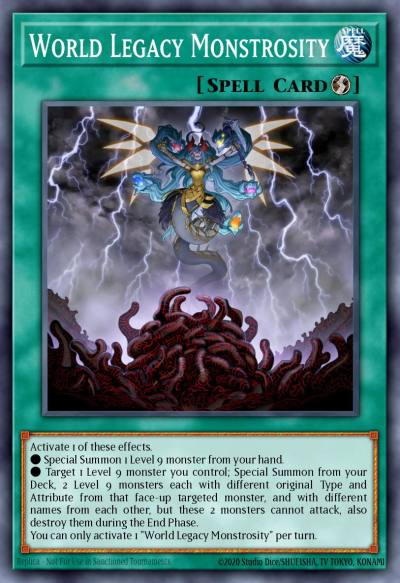 World Legacy Monstrosity Prismatic Secret Rare MP20-EN076 2020 Tin of Lost Memories Mega Pack Yugioh card