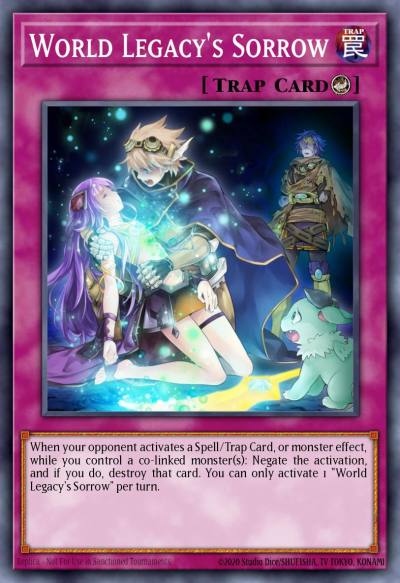 World Legacys Sorrow Super Rare FLOD-EN073 Flames of Destruction Yugioh card